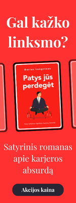 PATYS JŪS PERDEGĖT. Romanas apie karjerą ir gyvenimo balansą
