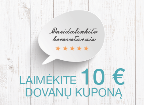 Pasidalinkite komentarais ir laimėkite 10 €