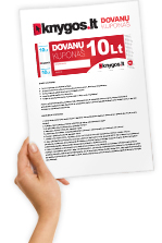 Ranka, laikanti A4 formato lapą su atspausdintu kuponu